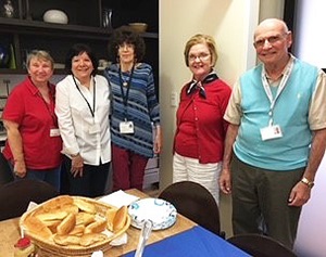 Group of volunteers in kitchen